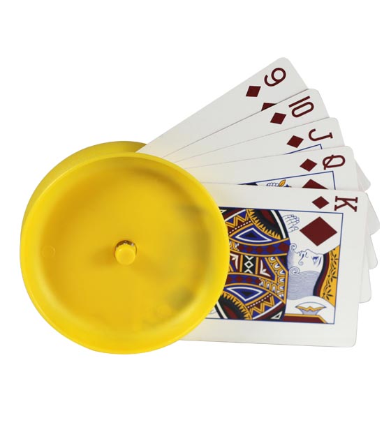 Round Playing Cards Holder, yellow